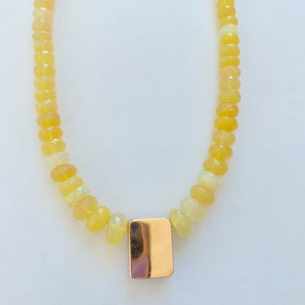Jacquie Aiche Pave diamond and Kunzite center stone  rose-gold necklace. - Picture 15 of 16